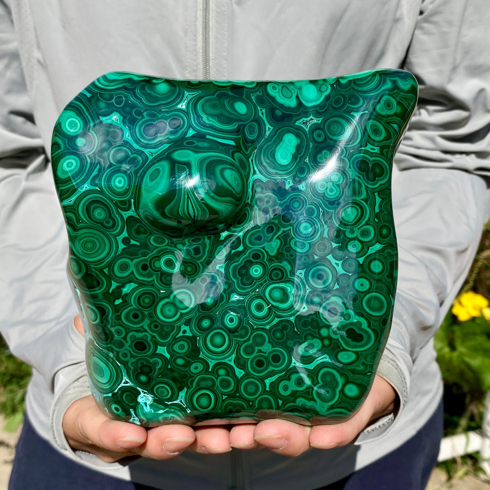 6.68LB Natural Polished Malachite Mineral freeform specimen Reiki Stone