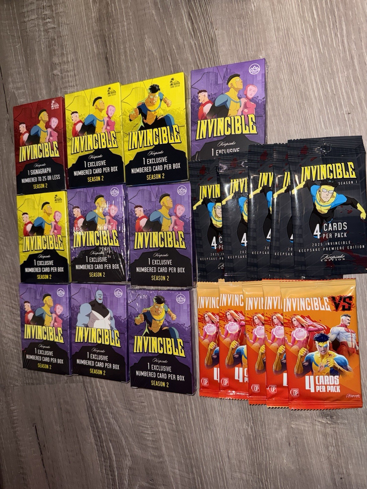 10 Box Lot + 10 Packs Invincible Keepsake Exclusive Boxes