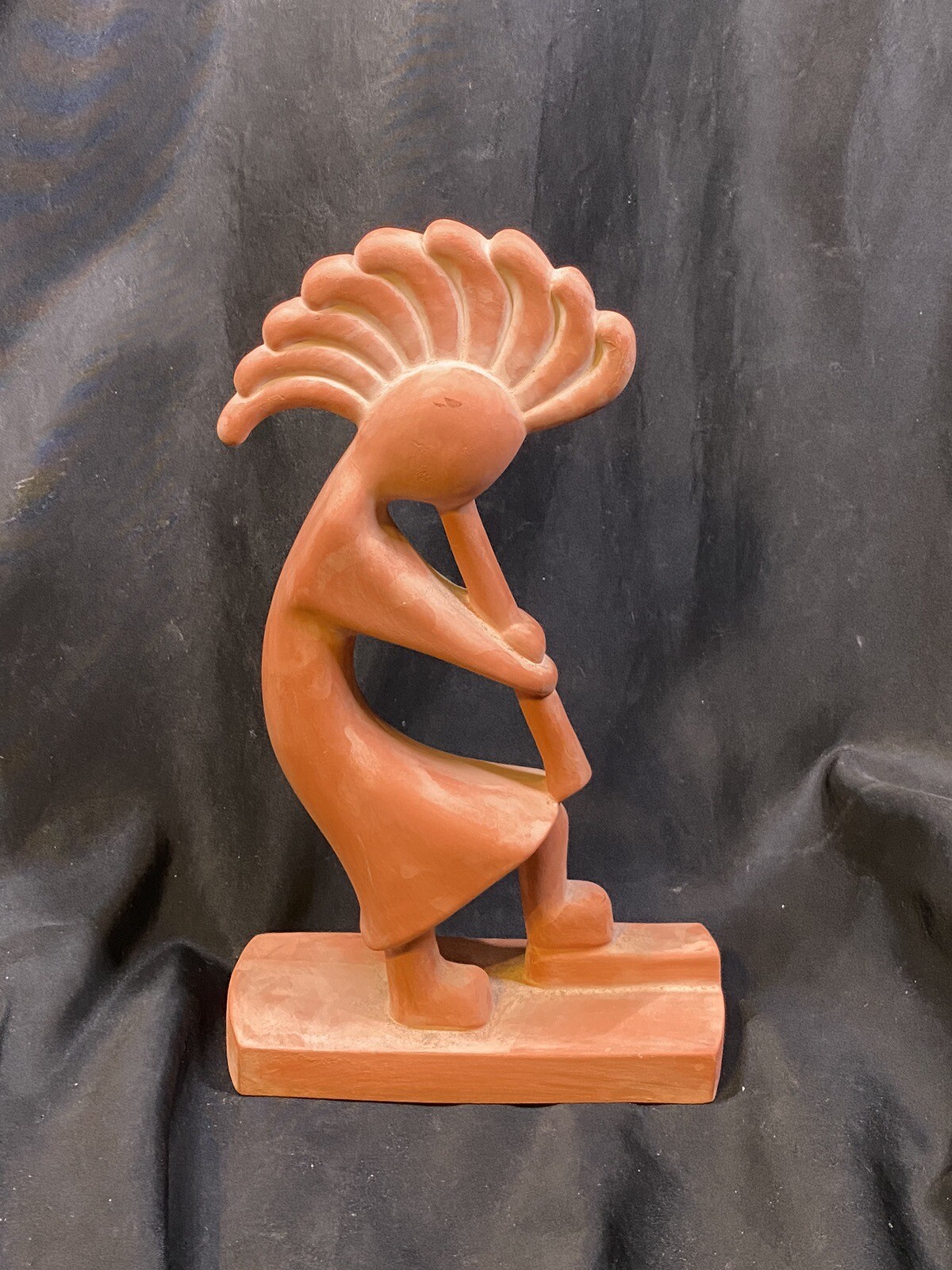 VINTAGE TERA COTTA KOKOPELLI TRIBAL DANCER SIGNED RISE 10.5” ARTISN MADE VINTAGE TERA COTTA KOKOPELLI TRIBAL DANCER SIGNED RISE 10.5” ARTISN MADE