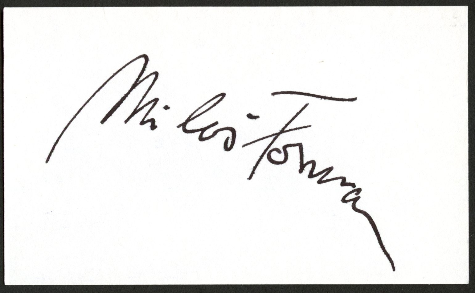 Milos Forman d2018 signed autograph 3x5 cut Film Director Screenwriter C221