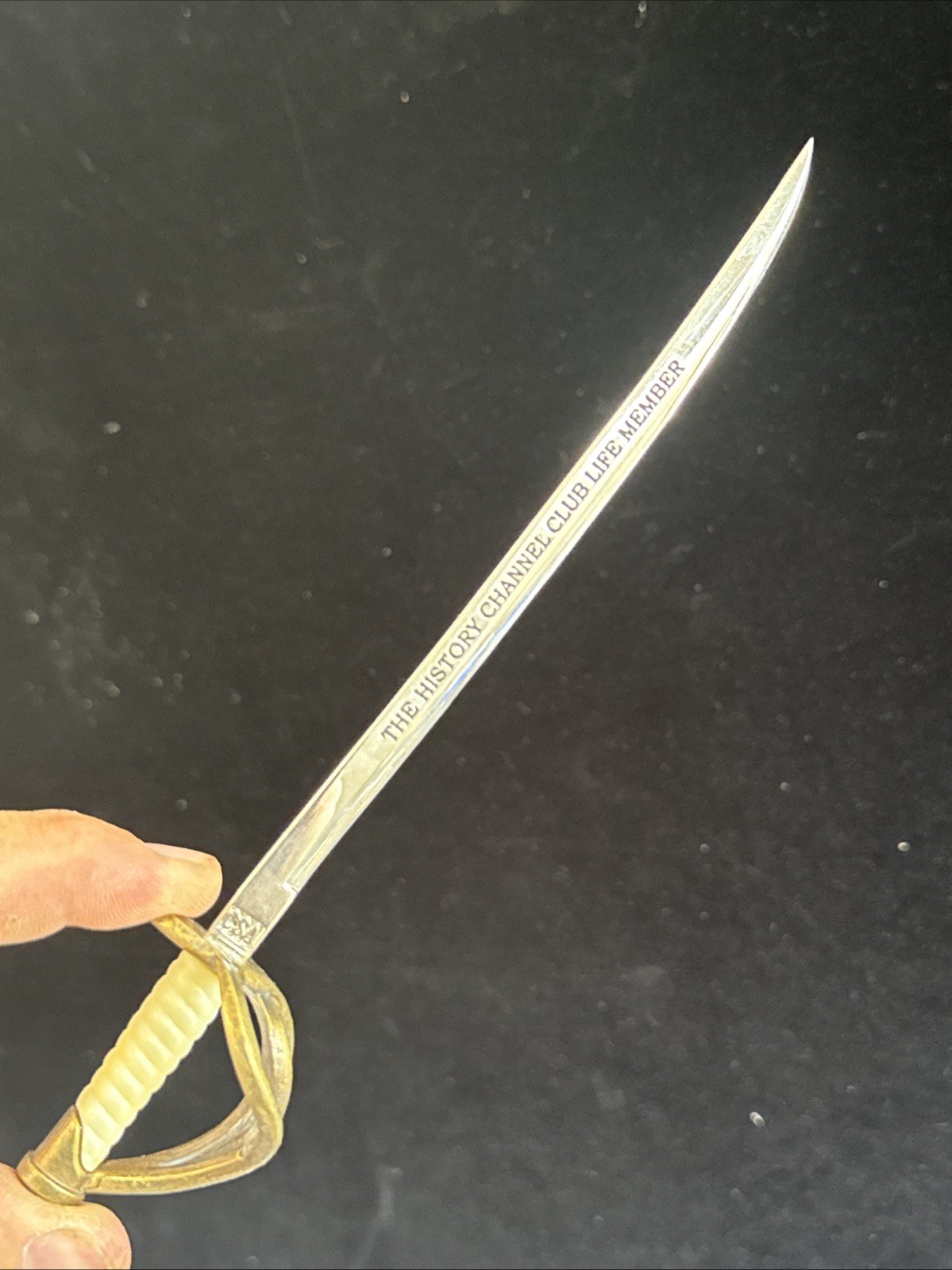 VTG THE HISTORY CHANNEL CLUB LIFE MEMBER Sword Letter Opener Metal 8\