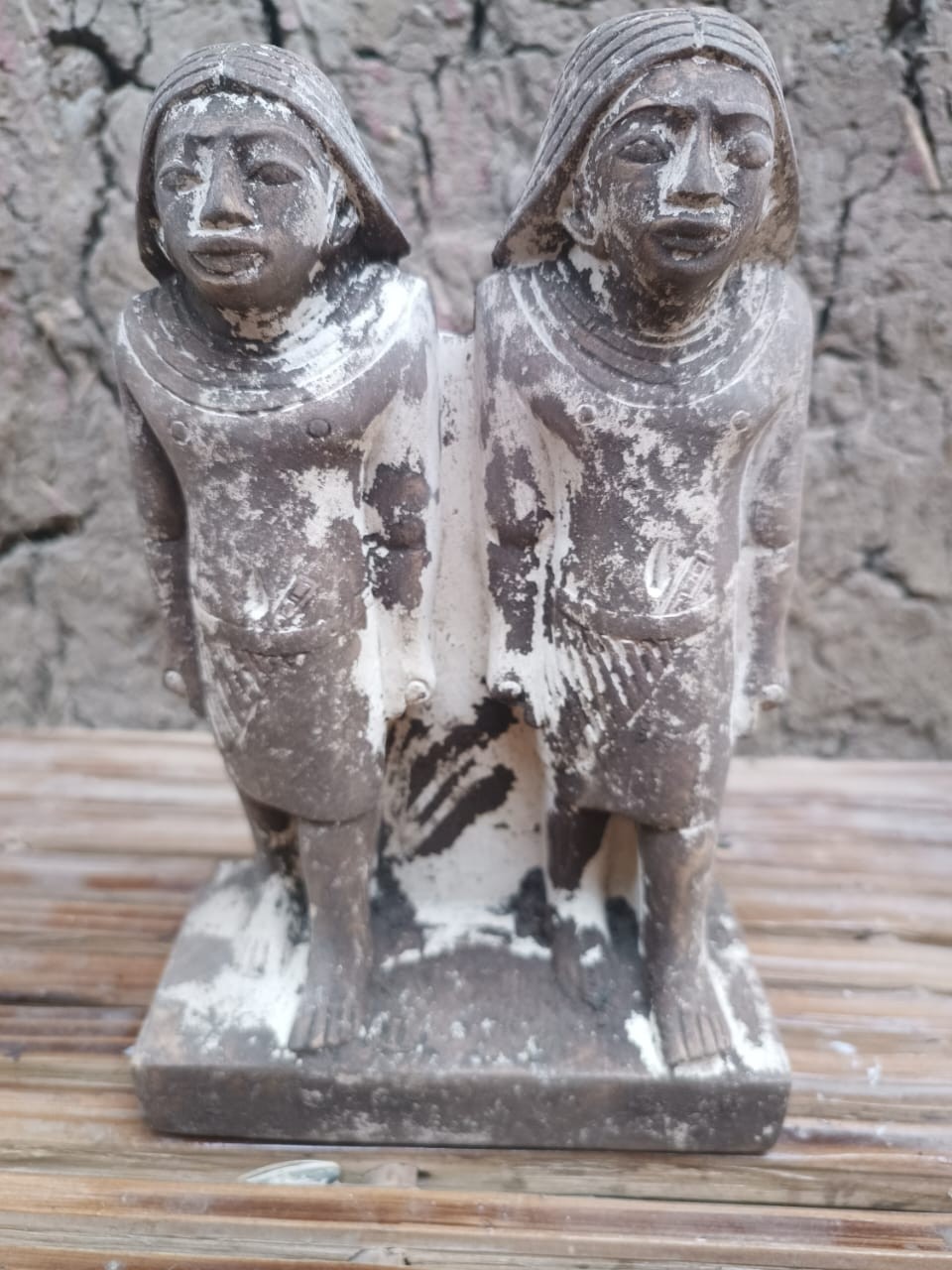 Rare Ancient Egyptian Antiquities Unique Double Pharaonic Statue Egyptian BC