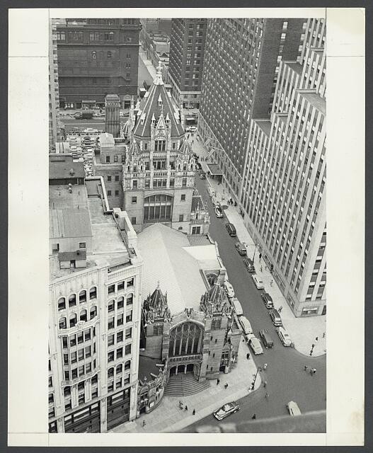 New York NY Broadway Tabernacle Broadway W 56th Street 1930s Church Aerial
