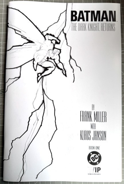 DC Batman The Dark Knight Returns #1 WIP Treasury Edition 2026