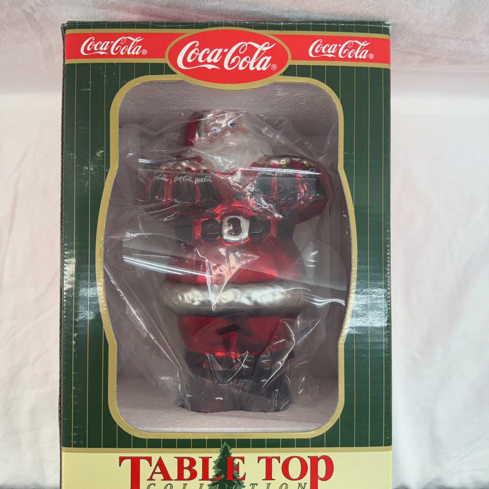 Coca‑Cola Table Top Collection Santa Figurine – Holiday Coke Decor – With Box