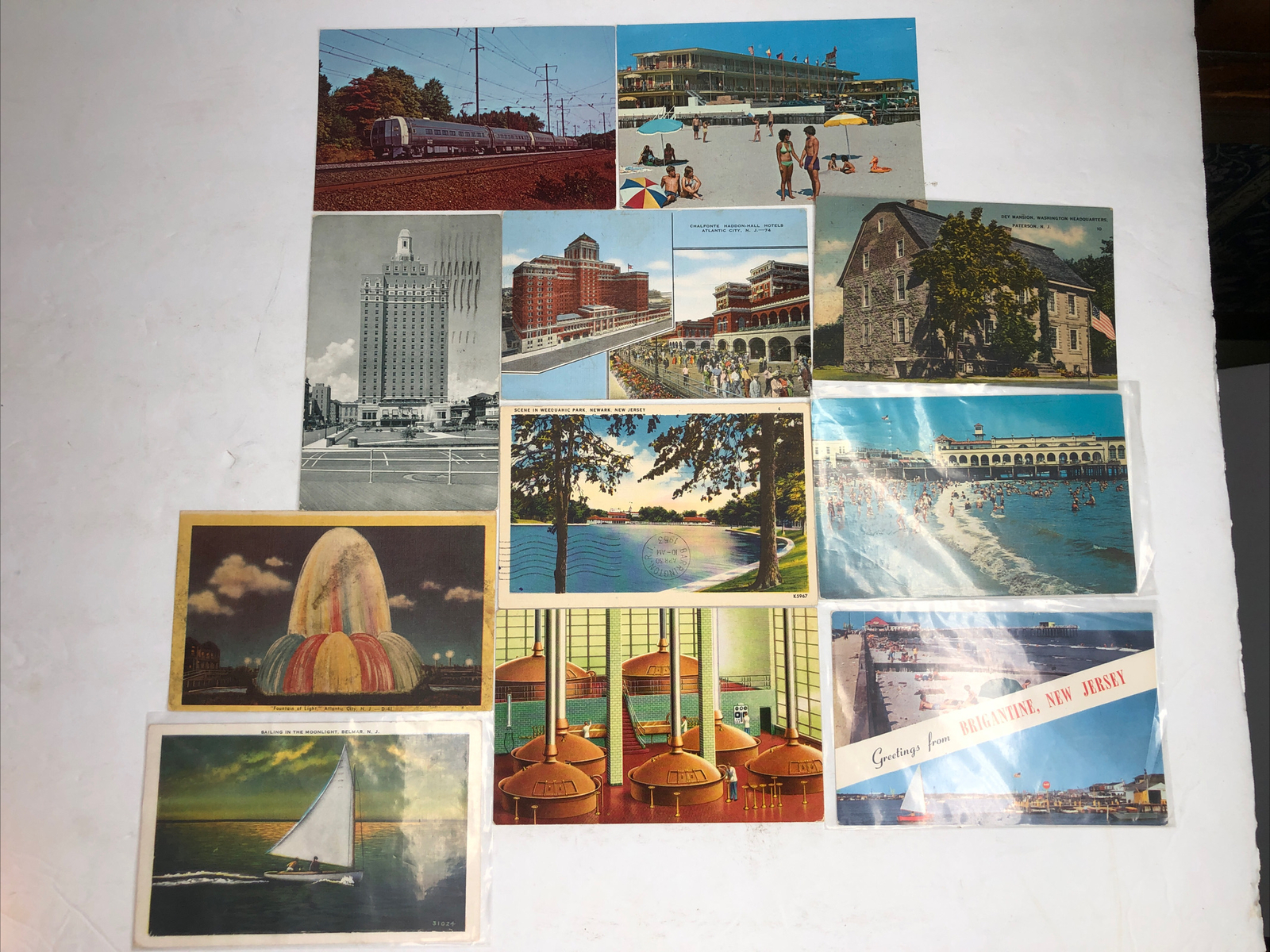 HUGE Lot Of 11 Vintage New Jersey Post Cards— 1930s-1980s