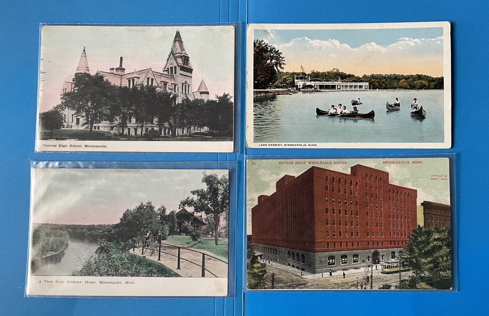 Lot Of 4 Vintage Minneapolis Minnesota Postcards