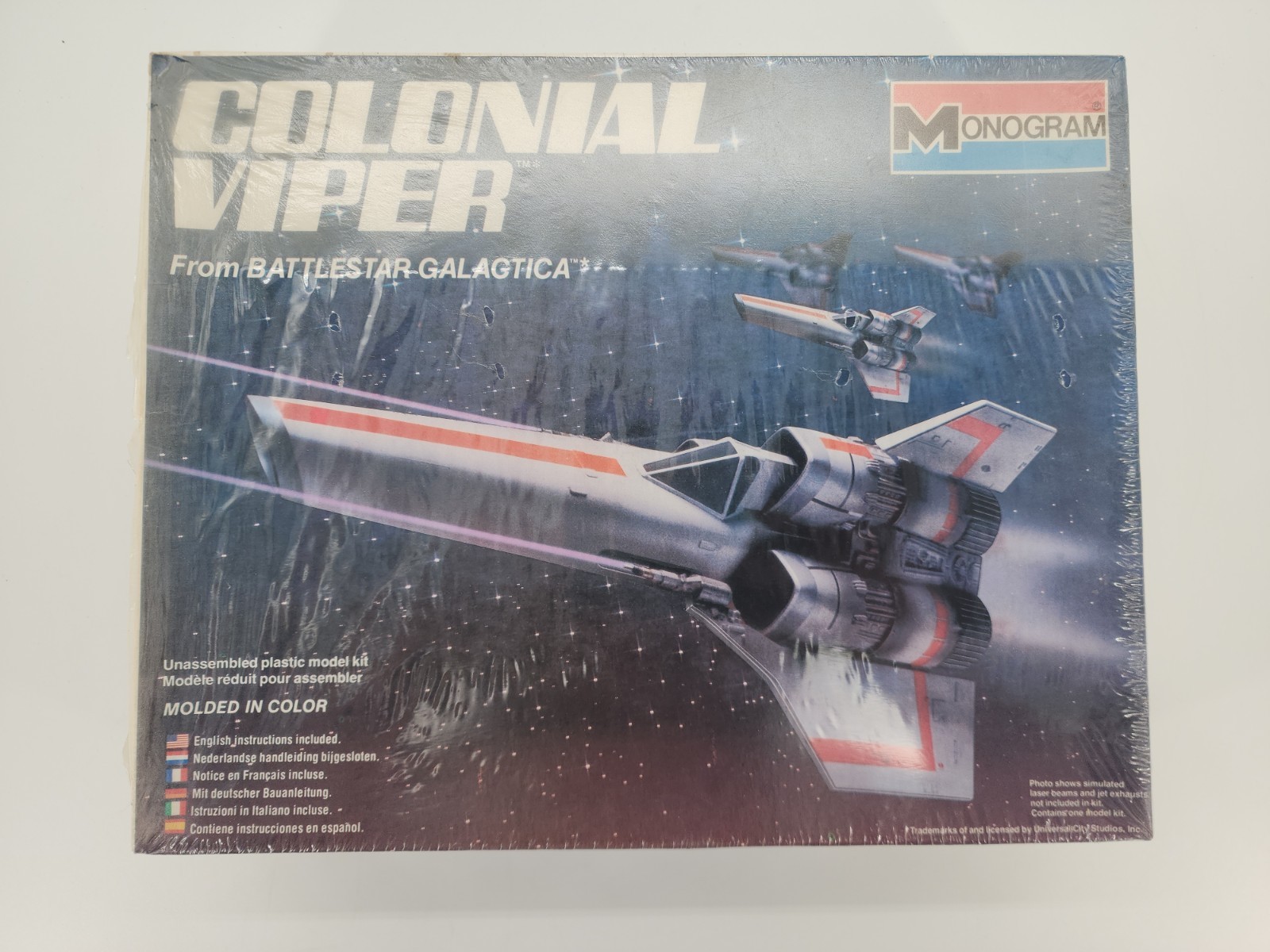 Vintage 1978 Monogram Battlestar Galactica Colonial Viper Model Kit 6027 Vintage 1978 Monogram Battlestar Galactica Colonial Viper Model Kit 6027