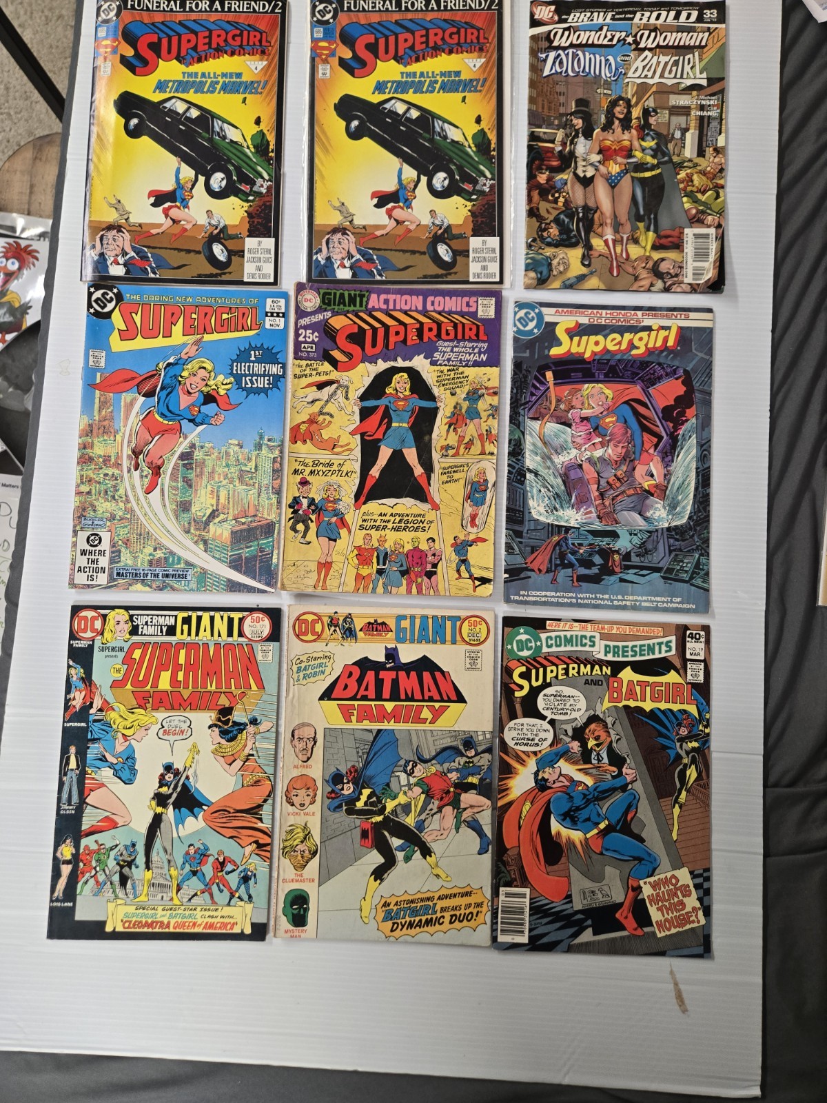 Supergirl Batgirl 9 Comic Lot DC Bronze Modern Batman Family #2 Supergirl #1