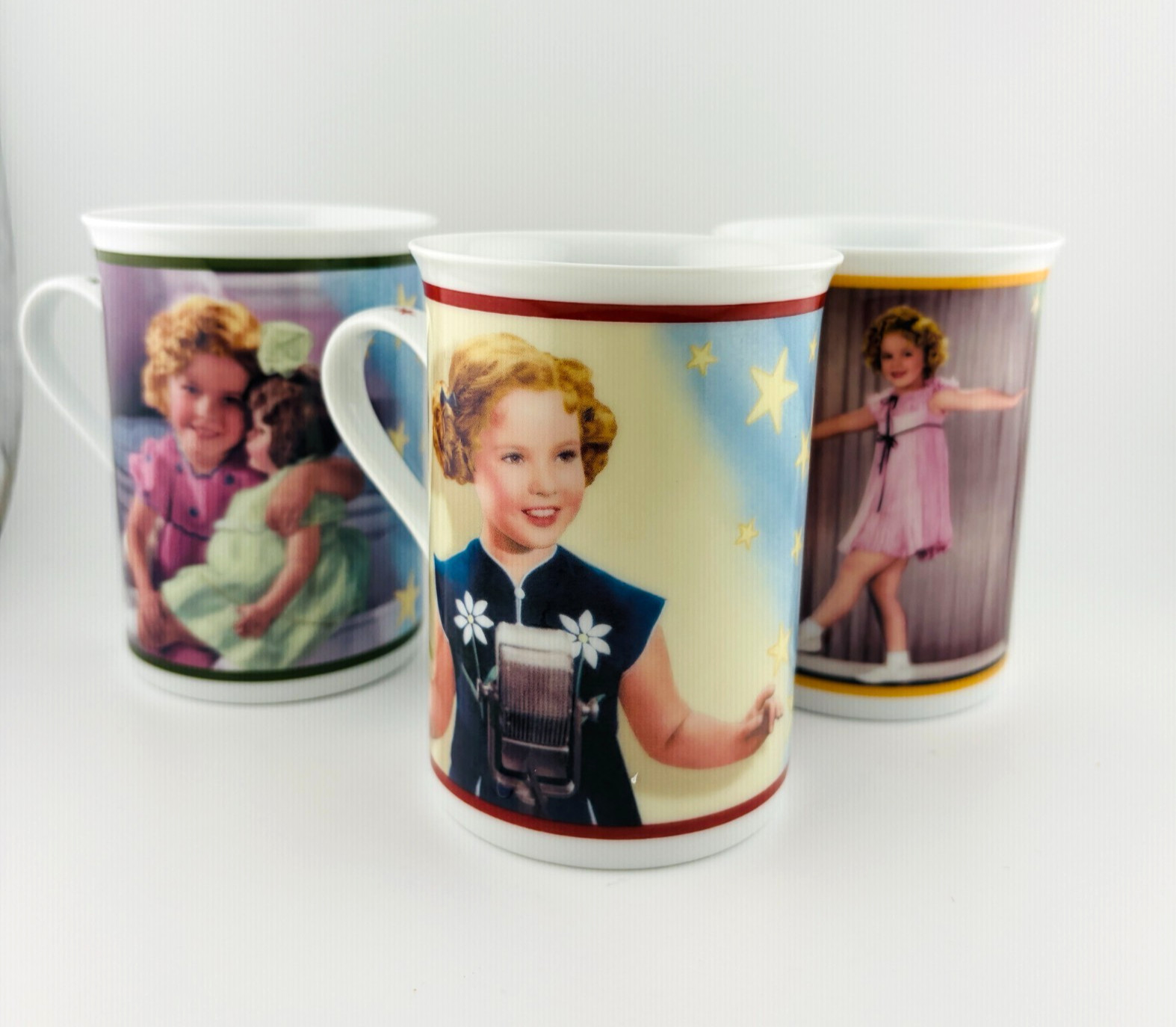 Vintage Shirley Temple Collection Ceramic Mug Set – Lot of 3 - The Danbury Mint Vintage Shirley Temple Collection Ceramic Mug Set – Lot of 3 - The Danbury Mint