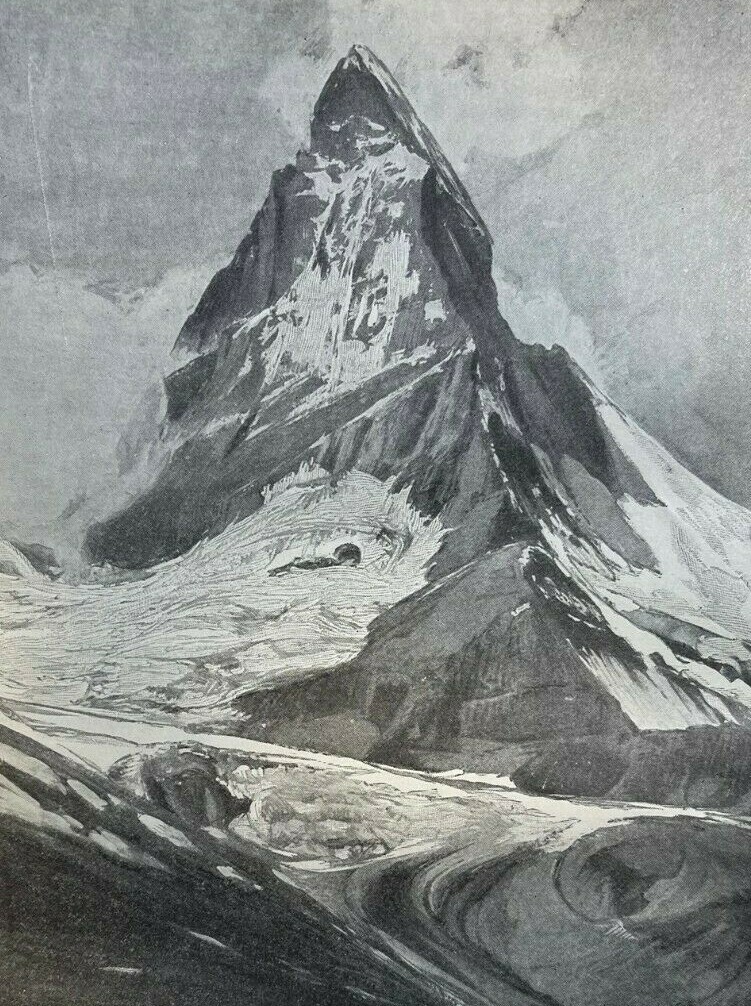 1910 Dora Keen Climbing the Matterhorn illustrated 1910 Dora Keen Climbing the Matterhorn illustrated