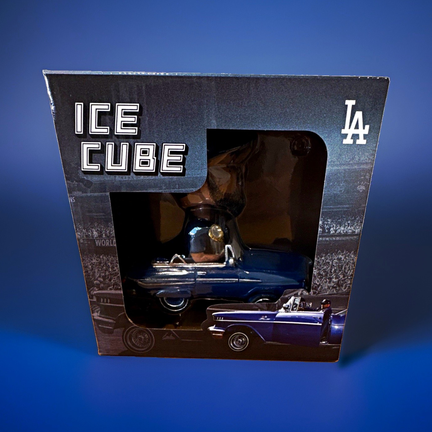 FOCO Ice Cube LA Dodgers Bobblehead MLB Baseball Resin Figure Exclusive