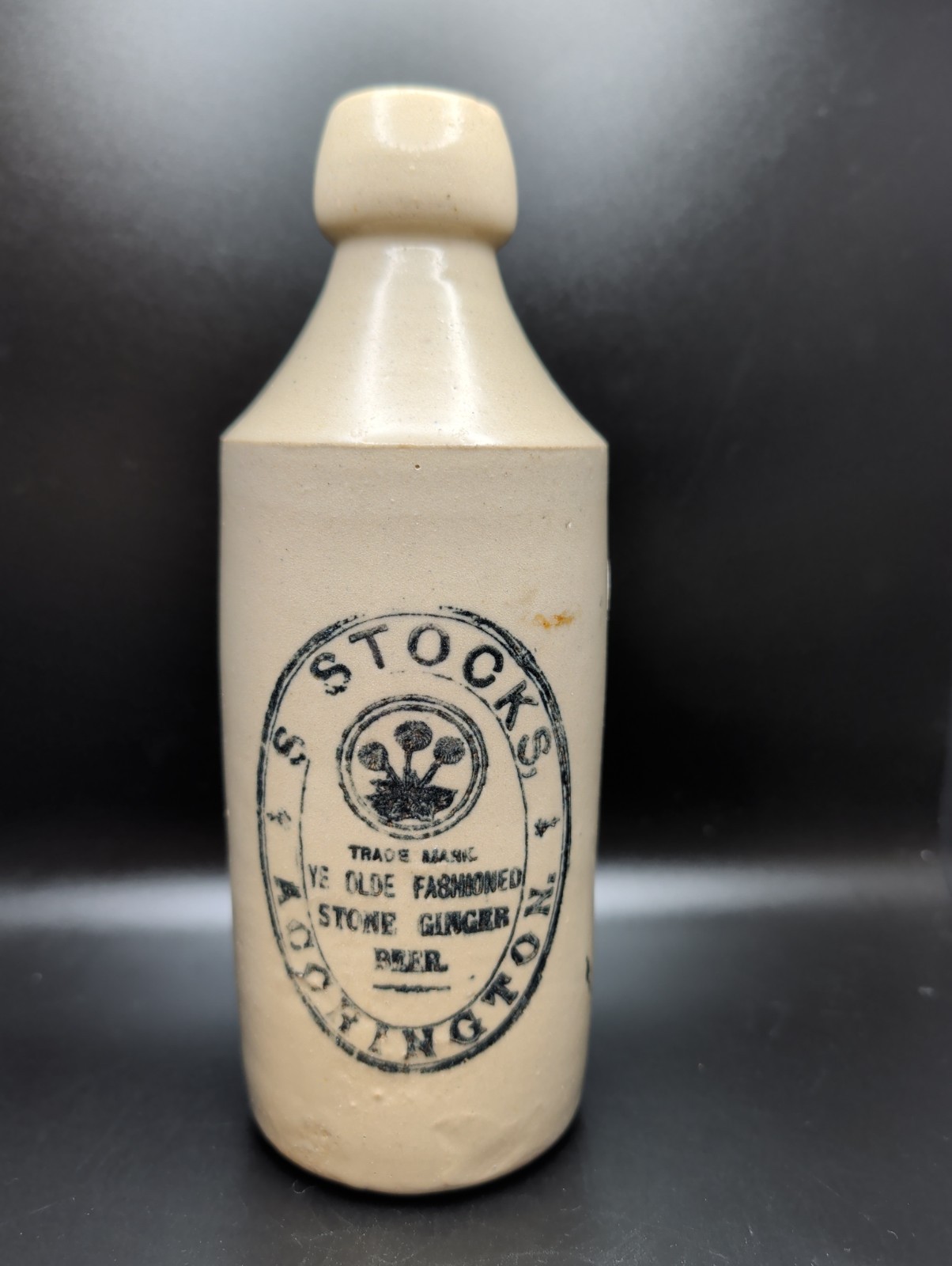 S Stooks Ginger Beer Accringron Antique Stoneware Bottle Pre-1915 