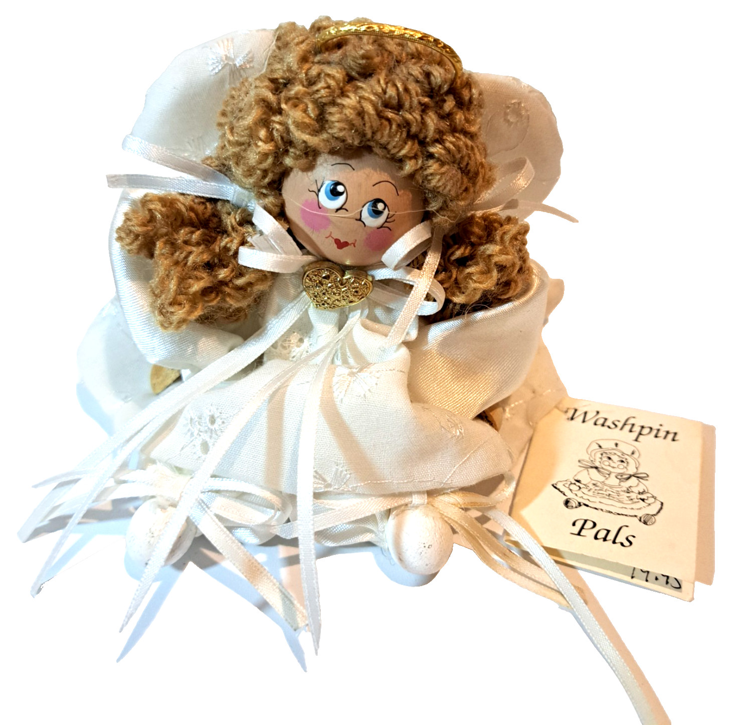 Washpin Pals Angel Christmas Ornament NEW w Tag Secret Santa Gift Washpin Pals Angel Christmas Ornament NEW w Tag Secret Santa Gift