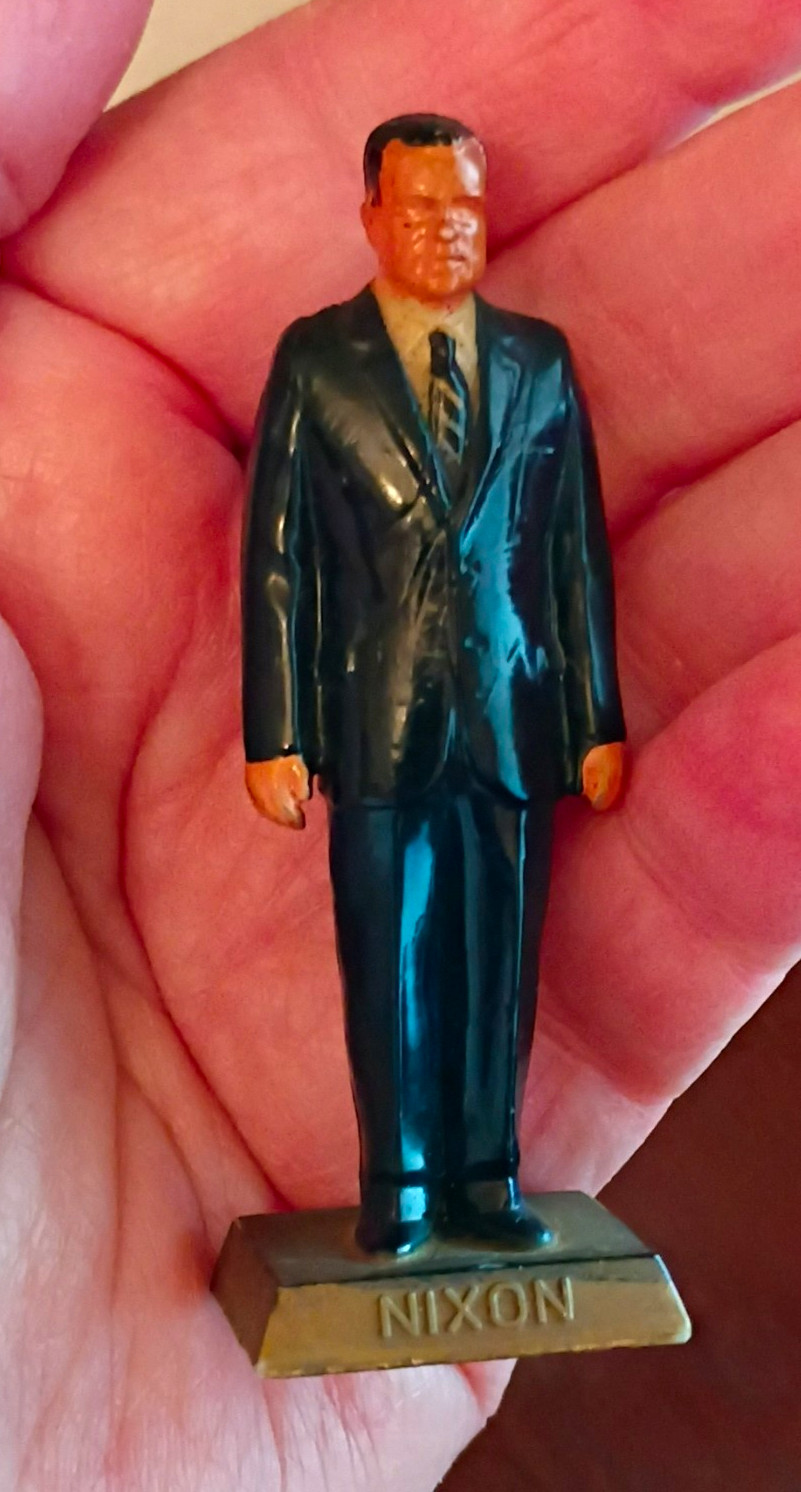 Vintage MARX 1960s President Nixon Candidate Figure Blank Back Base