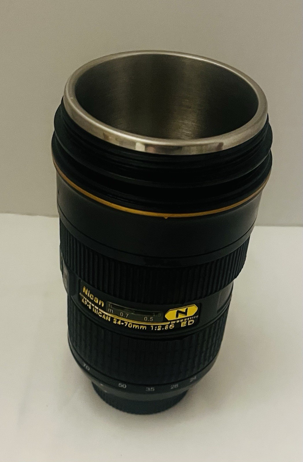 LenZcup Ultrasonic Realistic Camera Lens Thermos Cup with Lid 15 fl.oz.