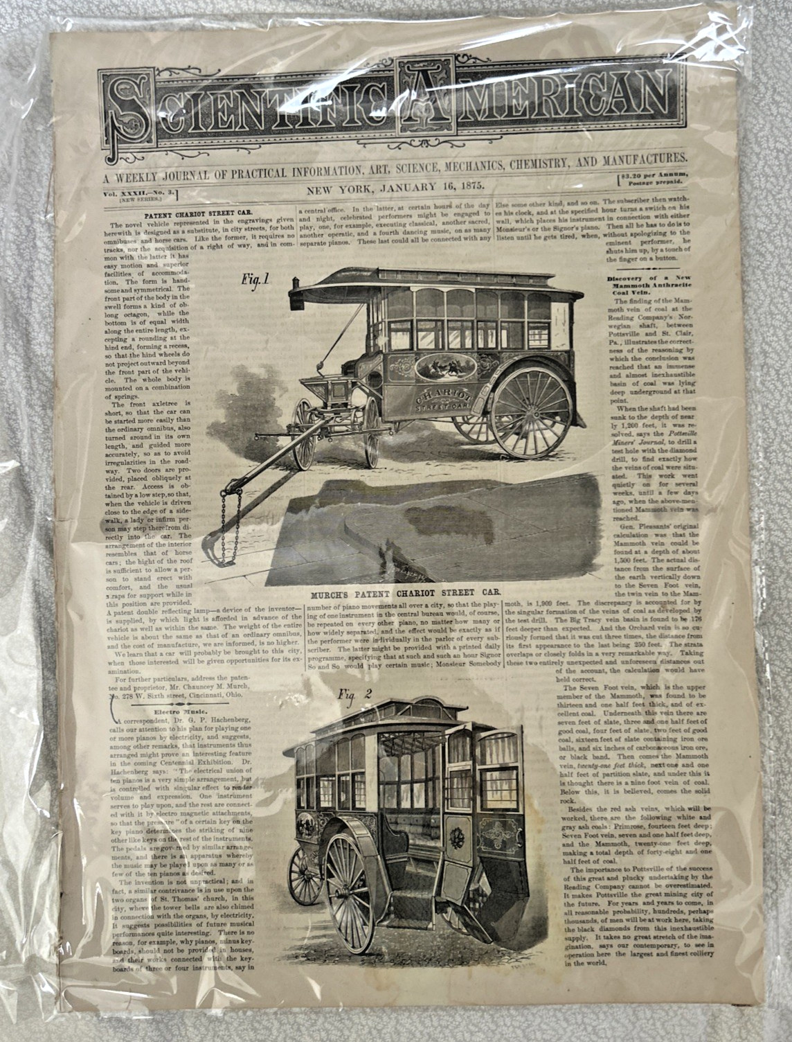 1875 SCIENTIFIC AMERICAN MAGAZINE JANUARY 16 1875 SCIENTIFIC AMERICAN MAGAZINE JANUARY 16
