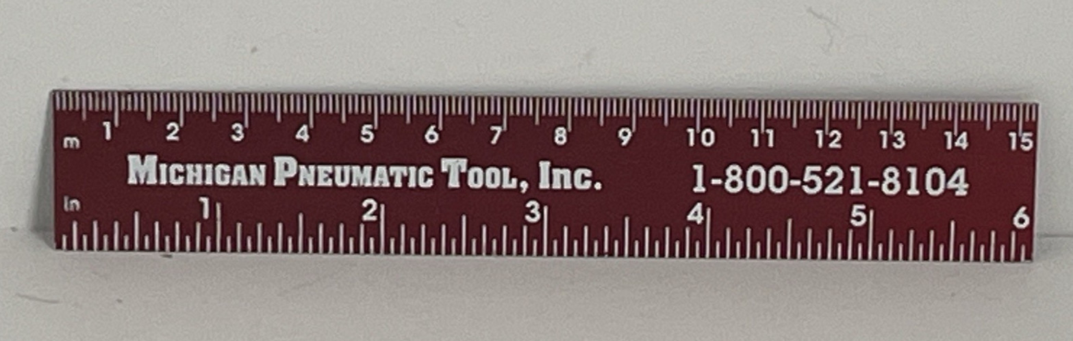 Vintage Michigan Pneumatic Tool Inc Red Advertising Metal 6\