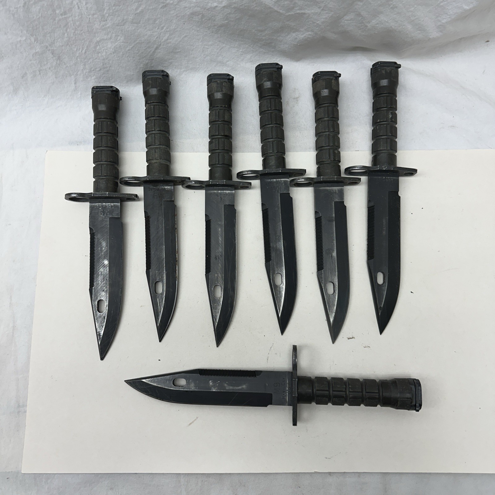 USGI M9 Lan-Cay Military Fixed Black Blade Knife ONLY Grade B Straight Handle