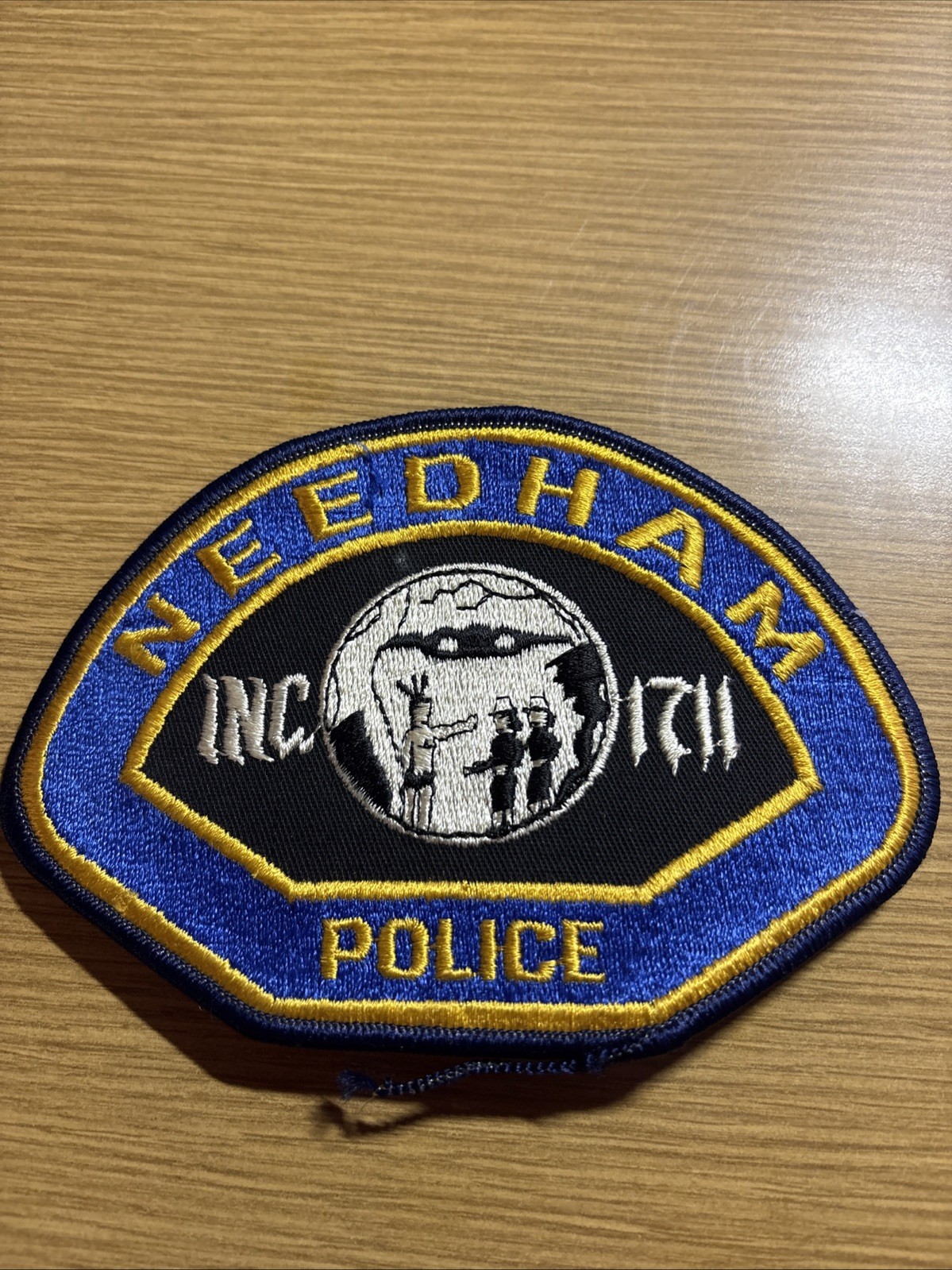 Needham, Massachusetts Police Department Patch Historical Memoribilia