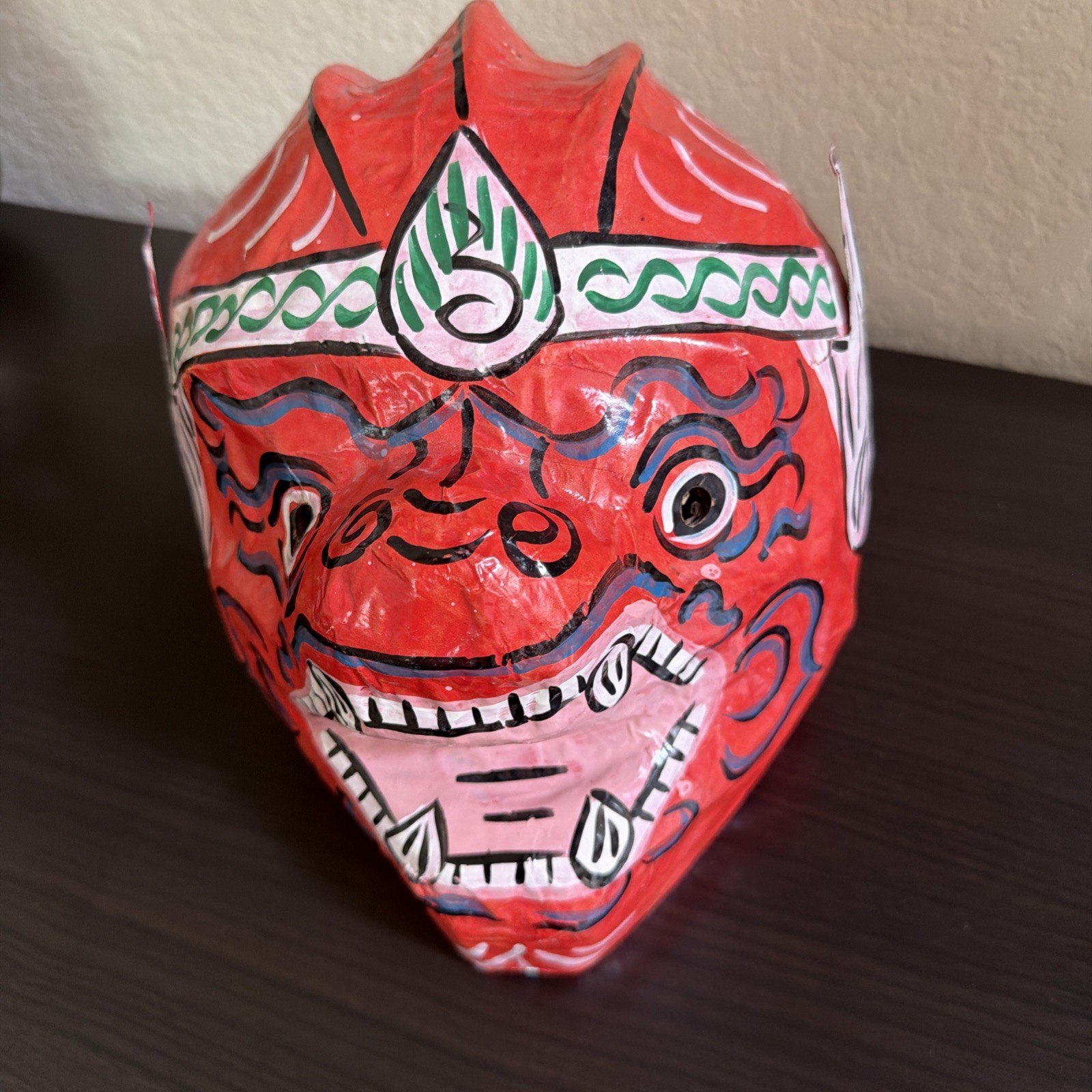 Vintage Thai Khon Paper Mache Mask 