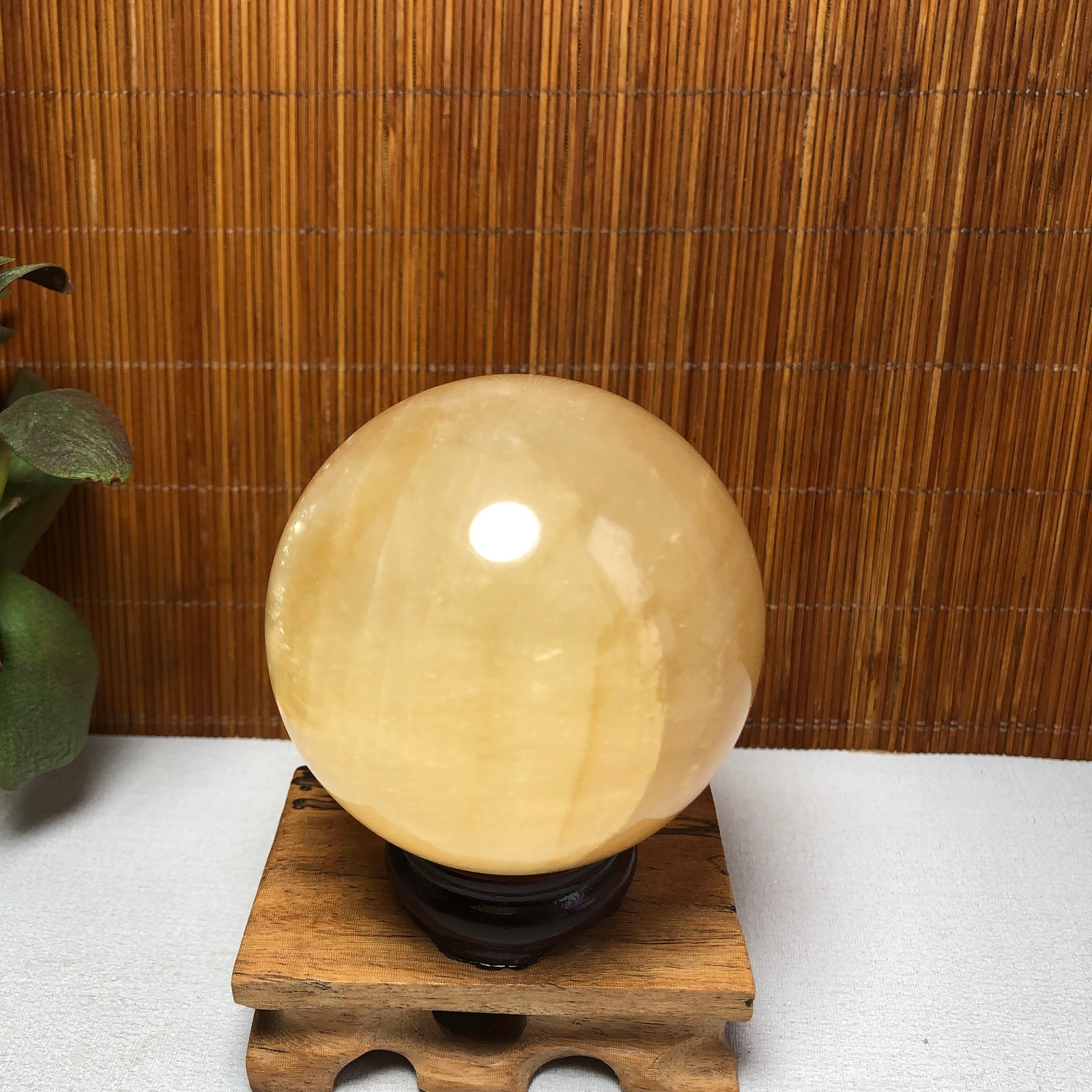 66mm Natural Iceland spar sphere ball Crystal Quartz specimens 425g A9405