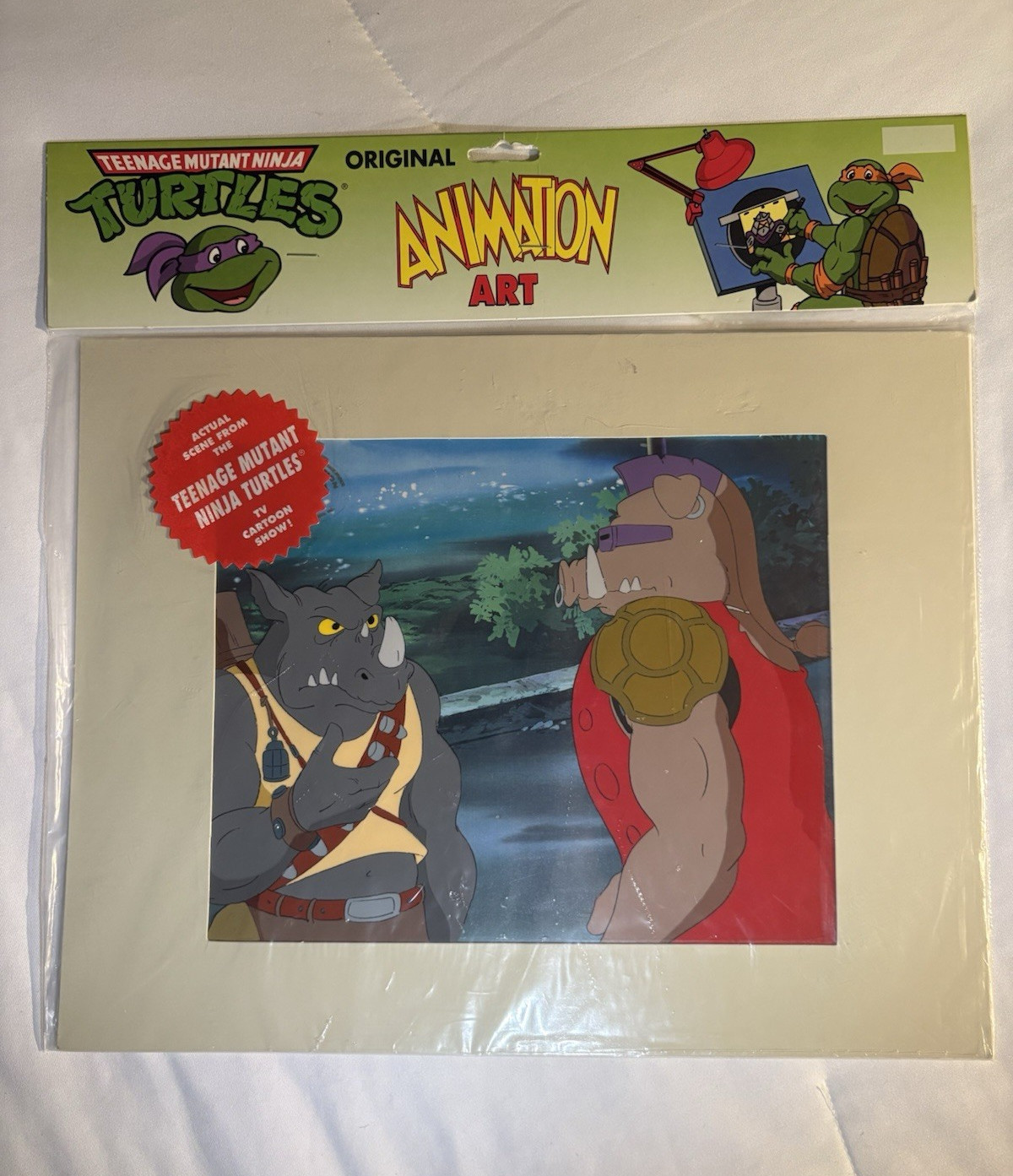 MWS Inc TMNT Teenage Mutant Ninja Turtles Original Animation Cel Art w/ COA