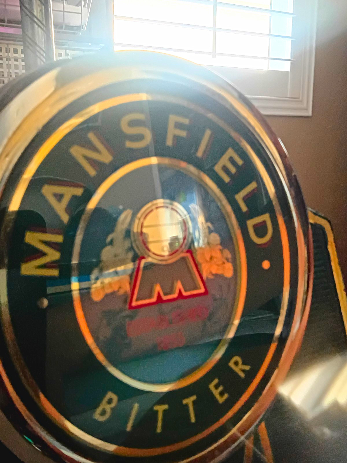 MANSFIELD BITTER Green Lighted Beer Advertising Bar Display Sign breweriana