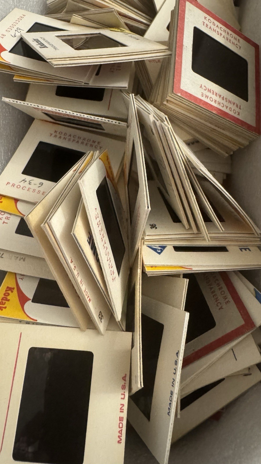 Lot of 50 Vintage 35mm Photo Slides Random Found Photography People Cars Travel
