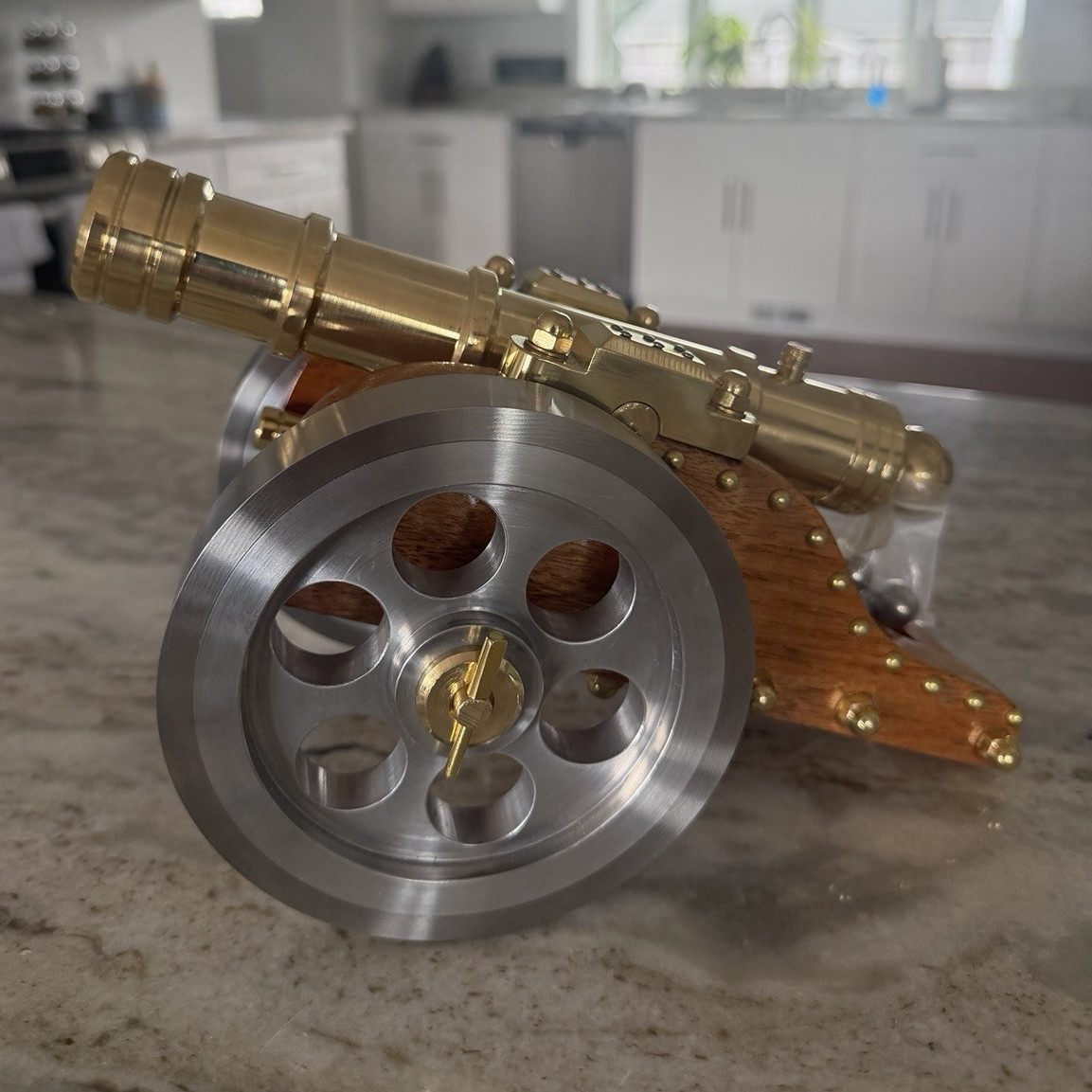 Hand made Solid brass, stainless steel and aluminum 1/2 bore Cannon