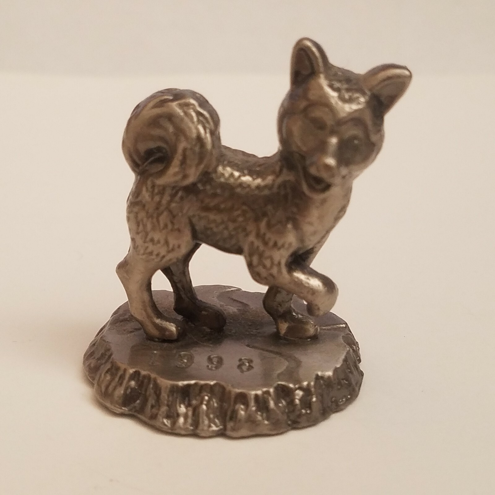 Miniature Pewter Standing Fox Figurine 1998 Mini Wild Animal 1.5\