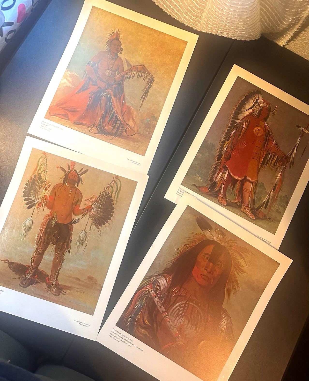 Vintage 1965 Smithsonian George Catlin Native American Art Prints Lot P65 Series Vintage 1965 Smithsonian George Catlin Native American Art Prints Lot P65 Series
