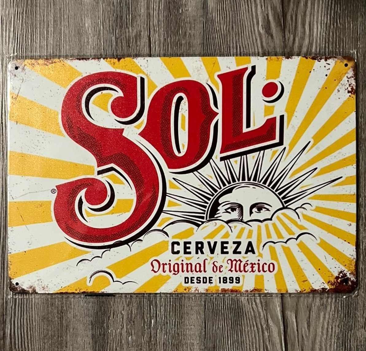 Sol Cerveza Beer 8 x 12 Vintage Novelty Metal Sign New