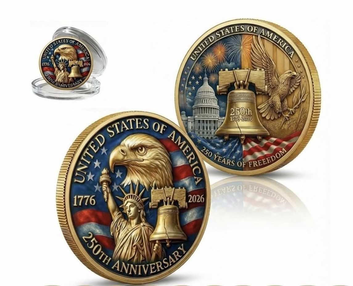 USA 250th Anniversary 1776-2026 Challenge Coin/Medallion 1.57
