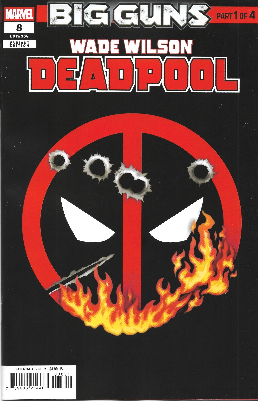 WADE WILSON: DEADPOOL #8 CROSSOVER LOGO VARIANT [BG] (VF to VF+) (MARVEL 2026)
