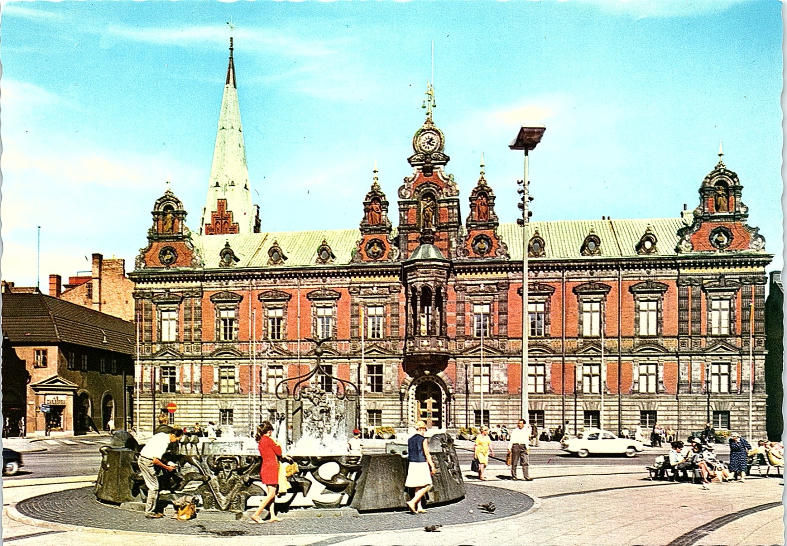 Vintage Postcard Stortorget City Hall Malmo Sweden 
