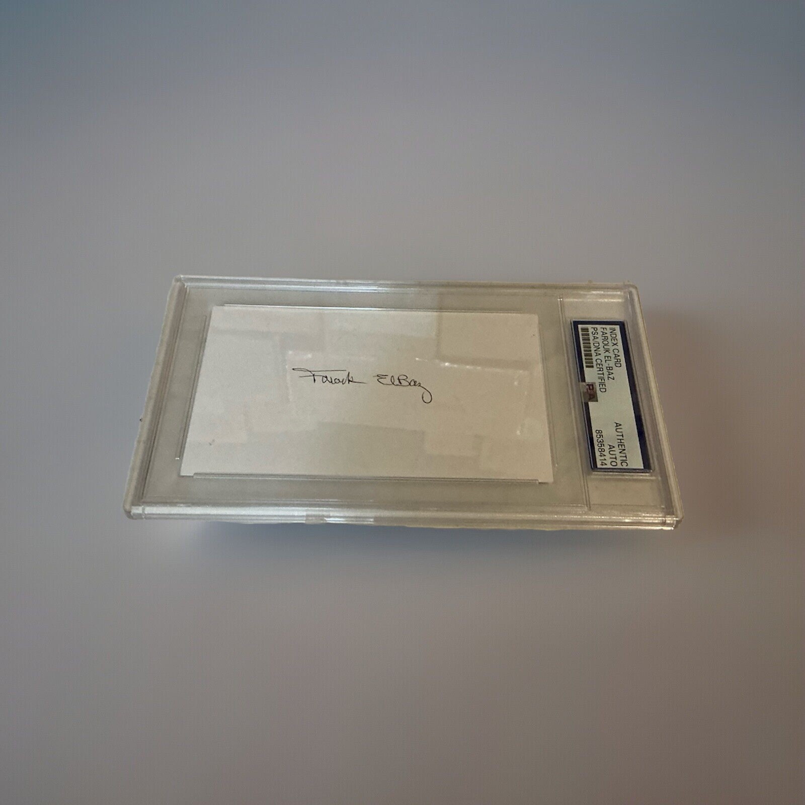 FAROUK EL-BAZ NASA SCIENTIST NASA APOLLO PROGRAM SIGNED AUTOGRAPHED INDEX CARD