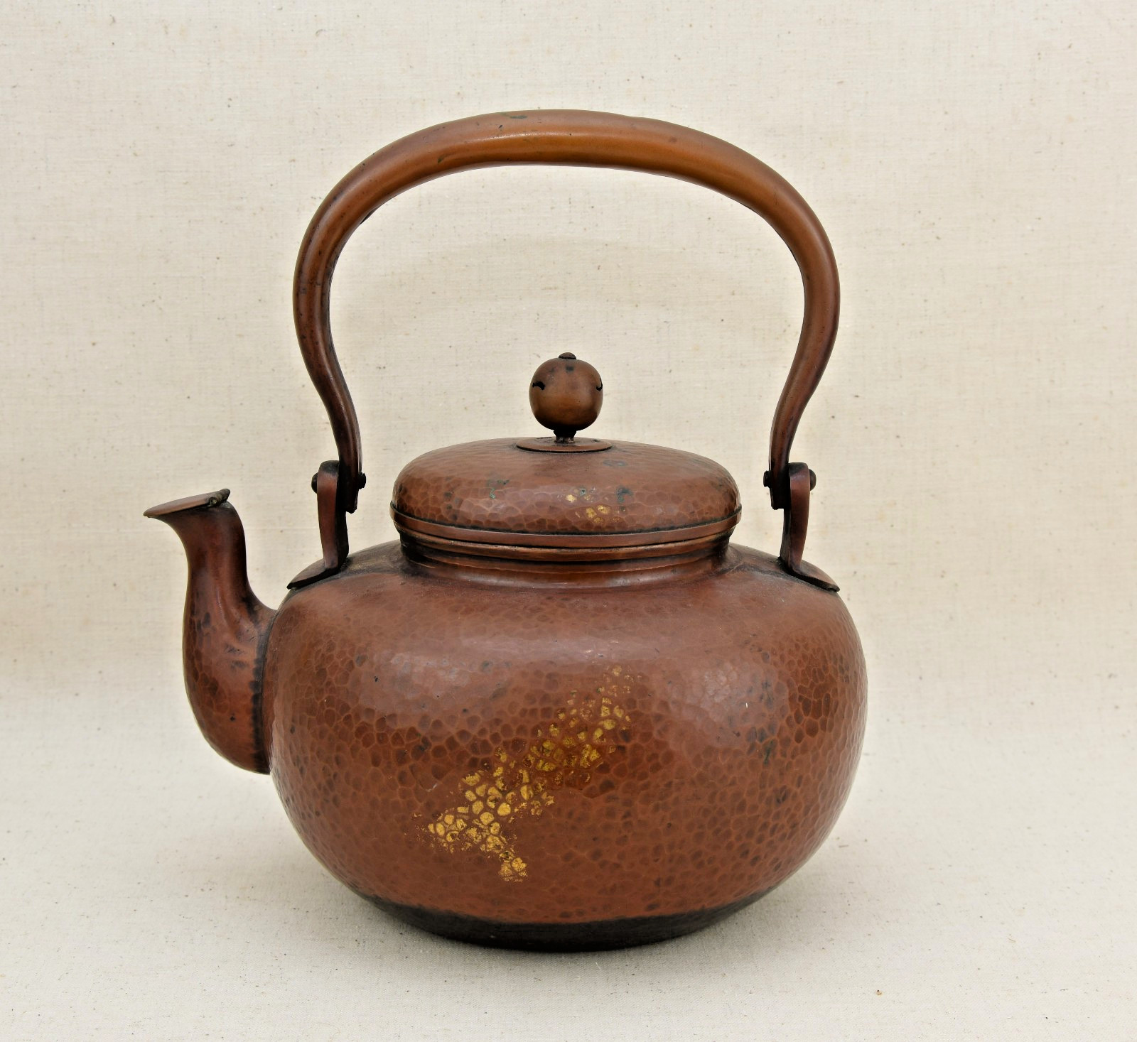 Hammered Copper Kettle Handmade Japanese Traditional Artisan Made Craft Vintage