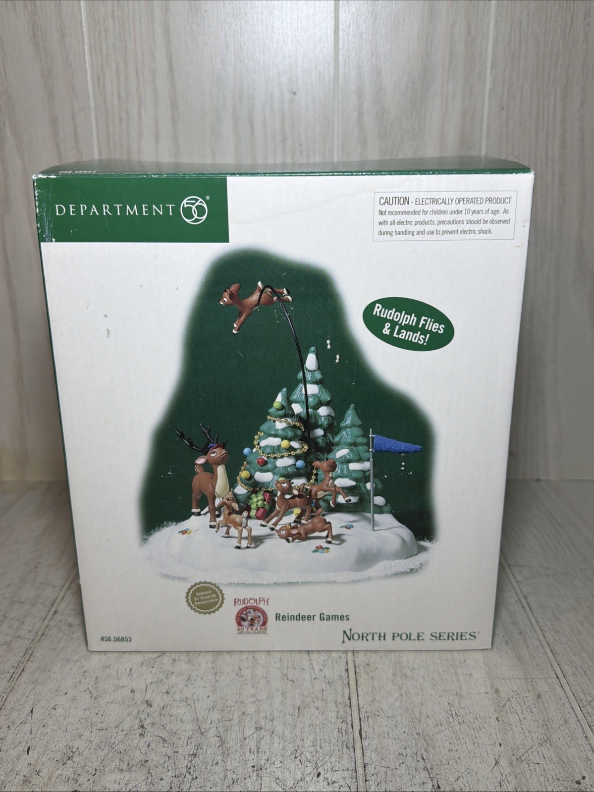 Dept 56 Reindeer Games Rudolph Flies 56853 North Pole Series Nice Christmas #63