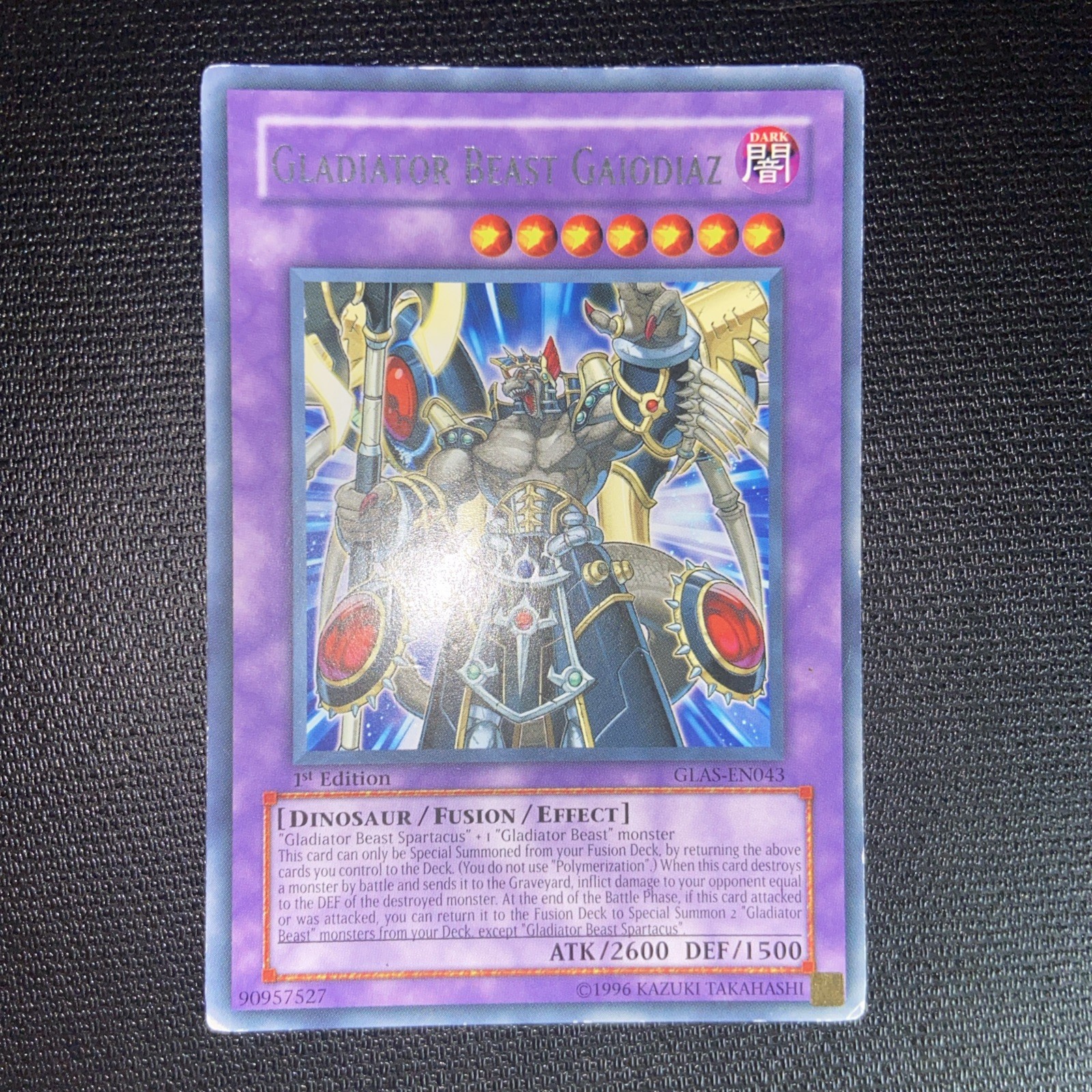 Yugioh Gladiator Beast Gaiodiaz GLAS-EN043 Rare 1st Edition LP 