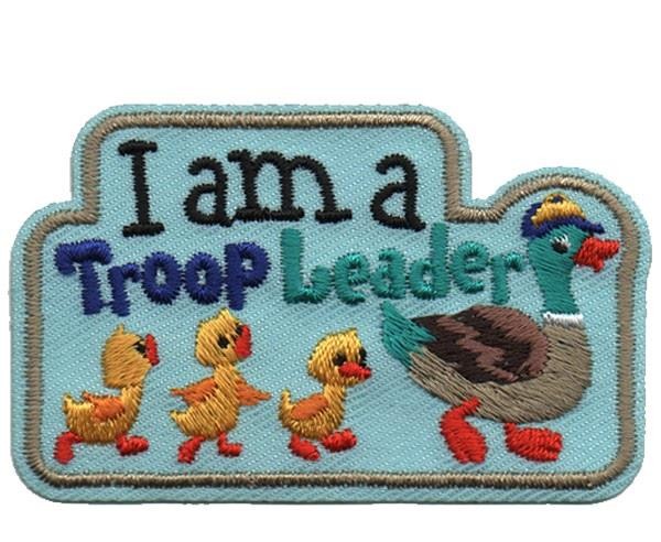 Girl  I AM A TROOP LEADER Fun Patches Crests Badges SCOUT GUIDE Daisy Brownie