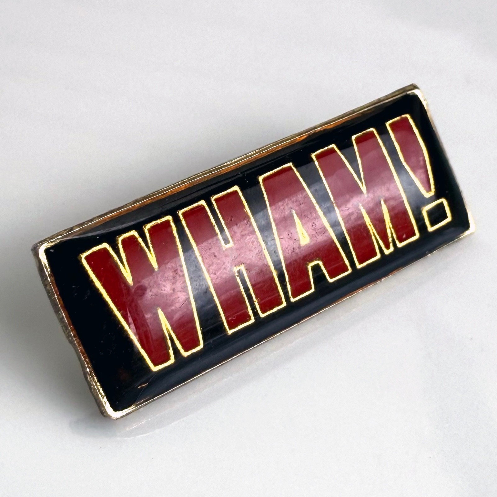 Rare vintage early 1980s WHAM pin enamel cloisonne badge button George Michael