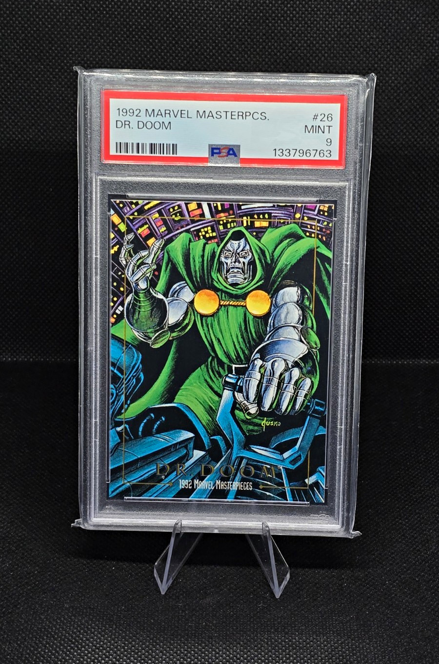 MARVEL 1992 MASTERPIECES #26 DR. DOOM PSA 9 AVENGERS DOOMSDAY MARVEL 1992 MASTERPIECES #26 DR. DOOM PSA 9 AVENGERS DOOMSDAY