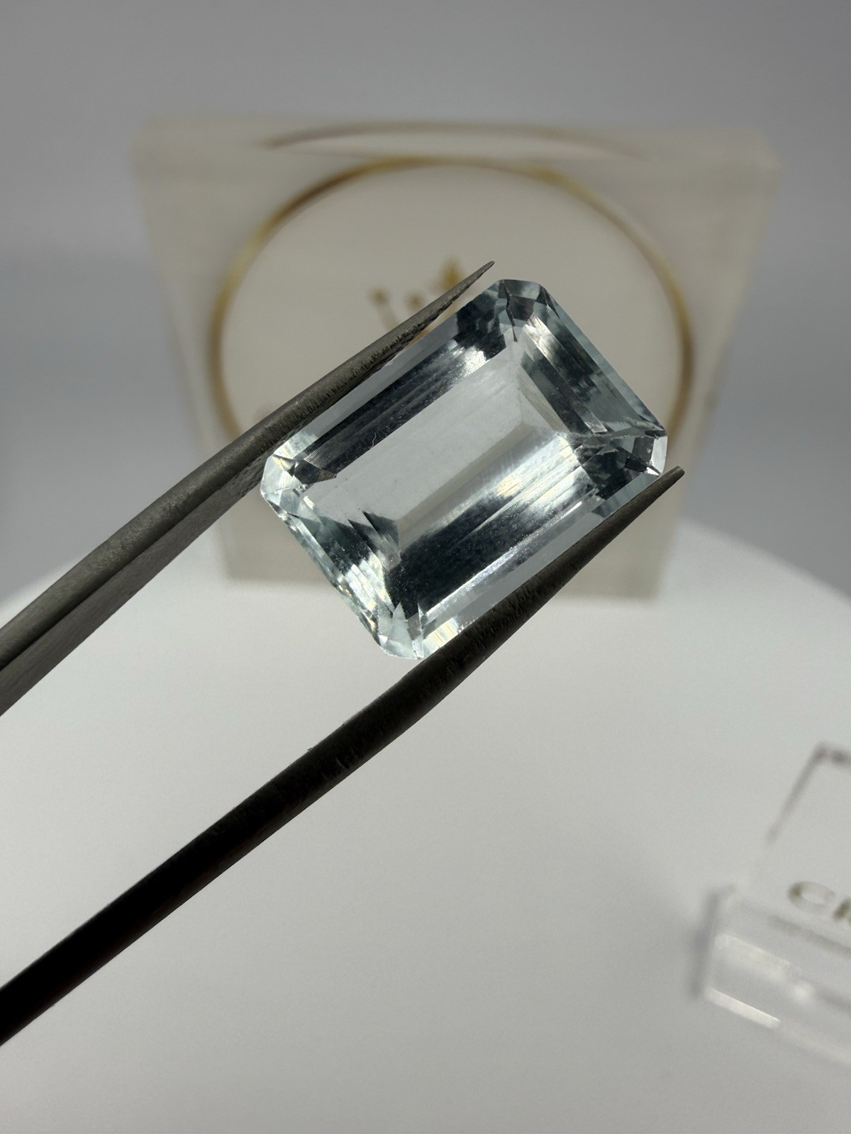 9.55 Ct Natural Flawless Sky Blue Aquamarine Emerald Cut Loose Gemstone