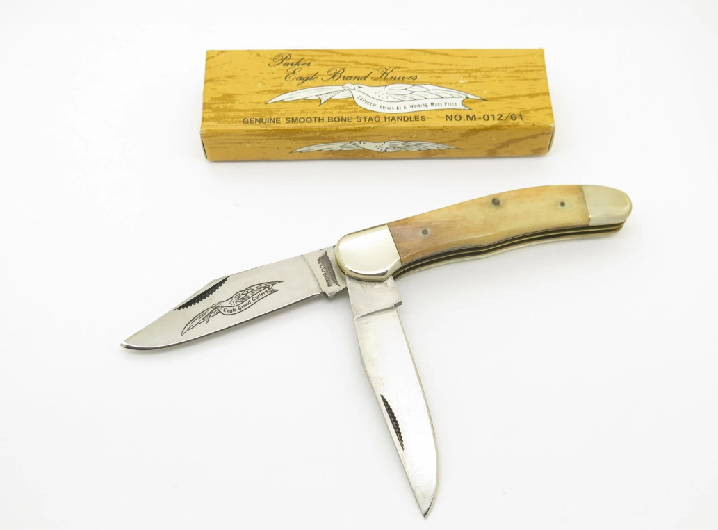 Vtg 1980s Parker Cut Co Copperhead Seki Japan Smooth Bone Folding Pocket Knife
