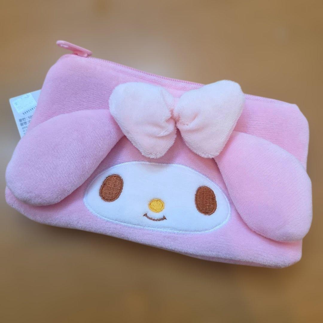Sanrio My Melody Korean Daiso Face Pouch Pink Bow 16 x 9.5cm Sanrio My Melody Korean Daiso Face Pouch Pink Bow 16 x 9.5cm