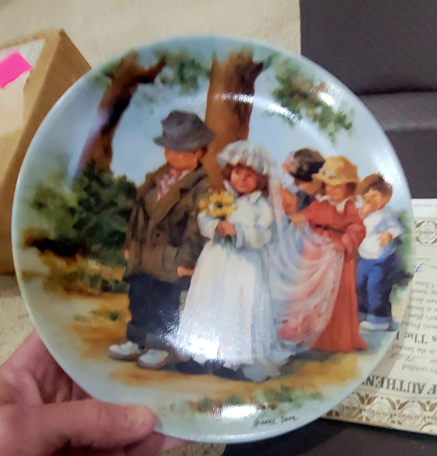 1985 Edwin M. Knowles China “Here Comes The Bride” Collector\'s Plate W/COA New