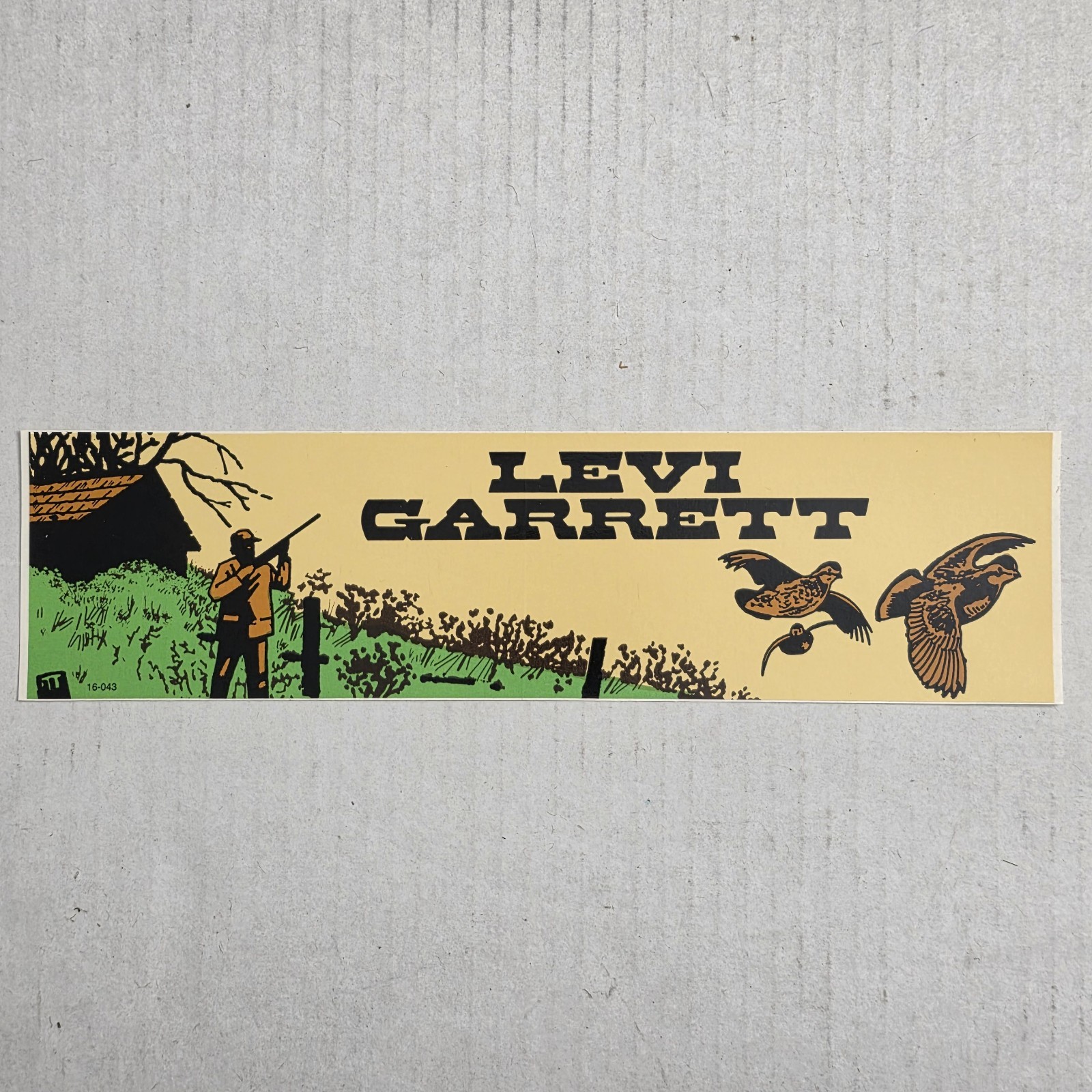 Vintage Levi Garrett Bumper Sticker Tobacco Chewing Advertising Hunting Decal