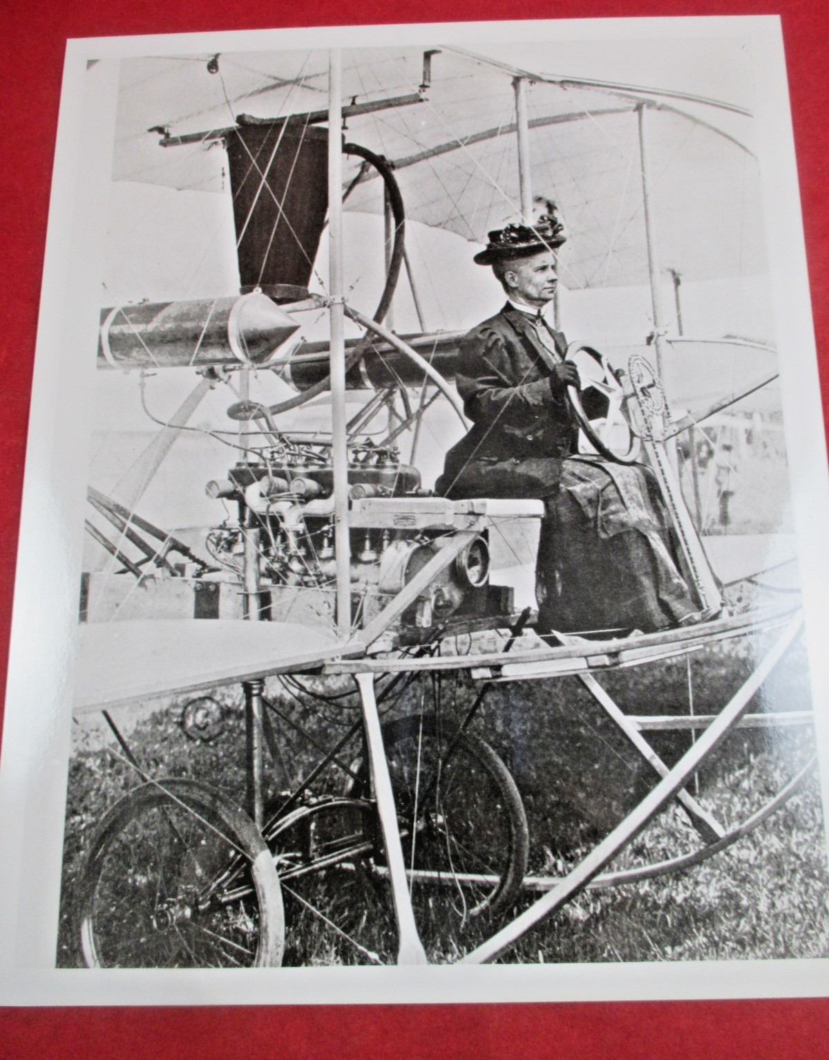 Vintage Photo 8x10 EMMA LILIAN TODD First aircraft built by  Woman 1910