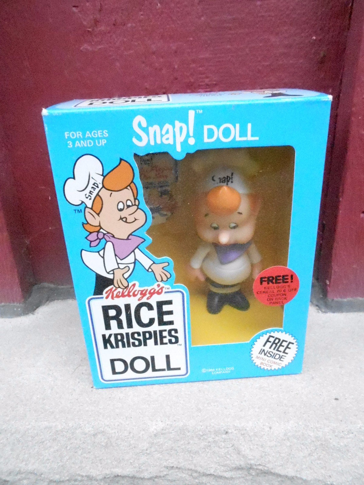 NRFB Kellogg's 1984 Vinyl SNAP Doll - Rice Krispies Collectible (NBS5)